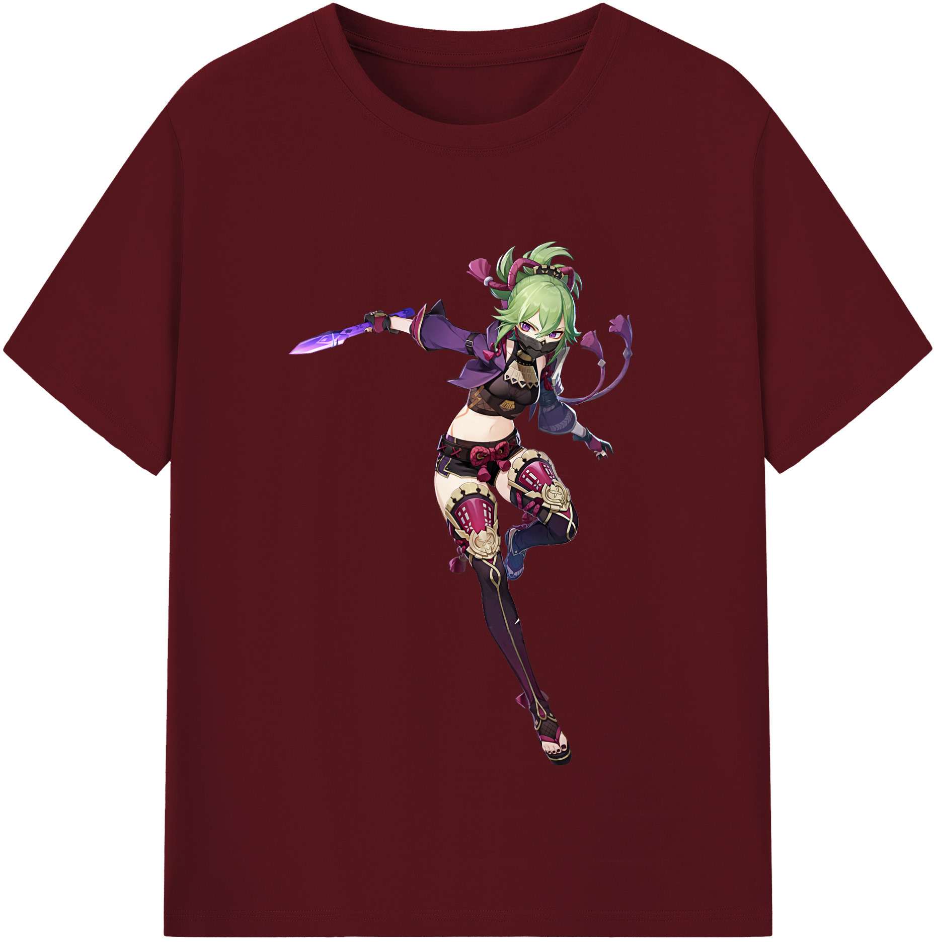 げんし神  久岐忍 くき しのぶ genshin Kuki Shinobu 綿100％半袖Tシャツ（フロントプリント）